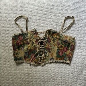 NWT Cider floral corset tank top in size M